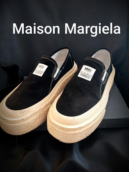 良品 メゾンマルジェラ Maison Margiela スニーカー 靴 レザースニーカー 厚底 スリッポン