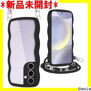 Galaxy S24 ケース クリア ショルダー SC 取り外し可能 長さ調整可能 ワイヤレス充電対応 ブラック 59