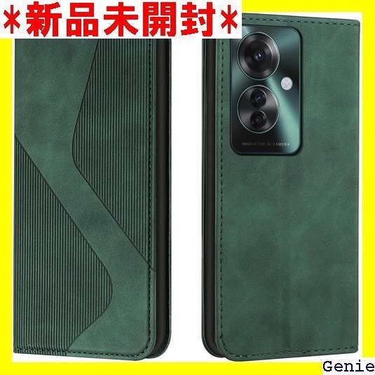 LODROC OPPO Reno11 A ケース 手帳 eno11 A 適応6.7インチ ケース 手帳型 - 緑 68