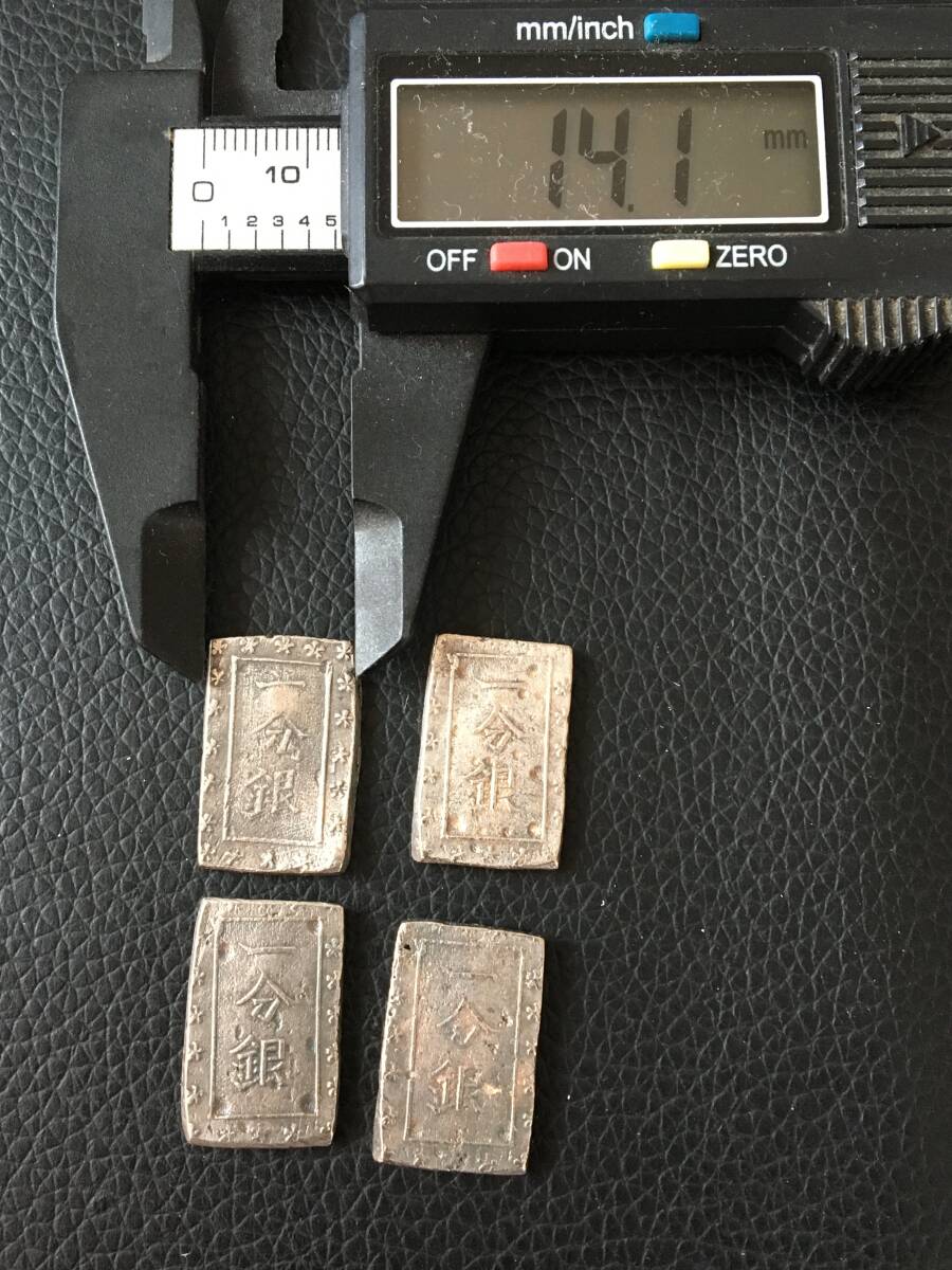 KS8) Япония старая монета один минут серебряный 4 листов 