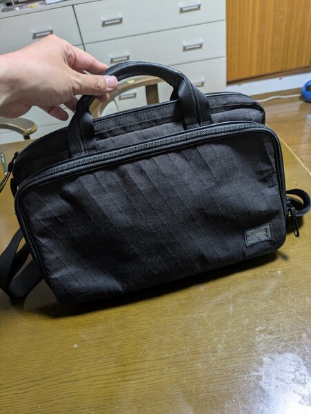【美品】定価31,900円 PORTER ポーター ハイブリッド 2WAY ショルダーバッグ ビジネスバッグ ブリーフケース 黒 日本製