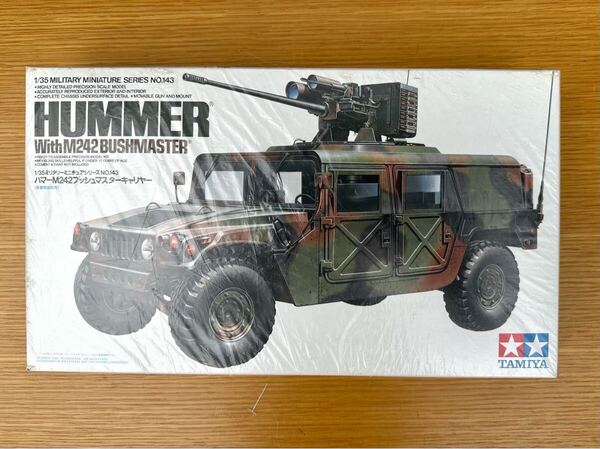 新品 TAMIYA 田宮模型 タミヤ HUMMER With M242 BUSHMASTER ハマー ブッシュマスターキャリヤー 1/35 ミニタリーミニチュアシリーズ NO.143