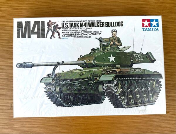 新品 TAMIYA 田宮模型 タミヤ M41 WALKER BULLDOG アメリカ 軽戦車 ウォーカーブルドッグ 1/35 ミリタリーミニチュアシリーズ NO.55