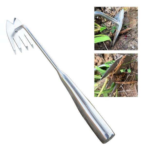 【新品】草取り道具 ステン 4枚刃 草抜き 雑草取り 草取り機 草刈機 雑草