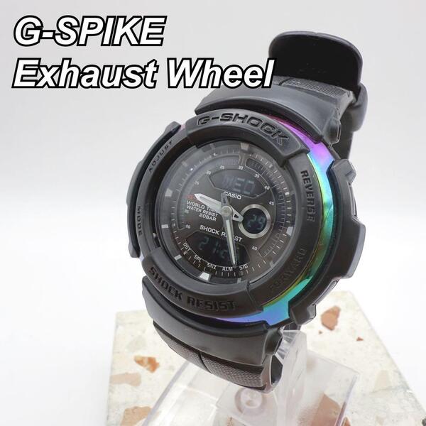 美品 CASIO G-SHOCK G-306X-1AJF デジアナ チタンカラー G-SPIKE Exhaust Wheel エグゾーストホイール Gショック カシオ ブラック