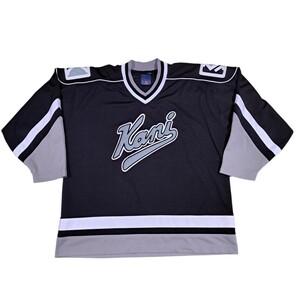 90s KANI ENDURANCE ホッケーシャツ ゲームシャツ Vネック プルオーバー ジャージ XXL カールカナイ B系 HIP HOP BIGサイズ ユニフォーム