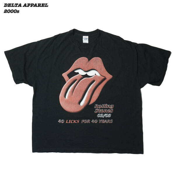DELTA APPAREL T-SHIRTS 2000s T333 ROLLING STONES WORLD TOUR デルタアパレル Tシャツ 2000年代 バンドT ローリングストーンズ