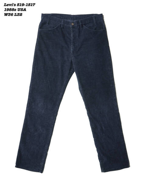 Levi's 519-1517 CORDUROY PANTS USA 1988s W36 L32 LS25001 Vintage リーバイス コーデュロイパンツ アメリカ製 1980年代 ヴィンテージ
