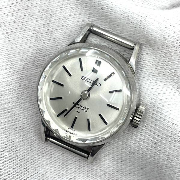 【稼働○/本体のみ】SEIKO セイコー special スペシャル 手巻き 腕時計 シルバー文字盤 2針 23石 ラウンド レディース 1140-0060