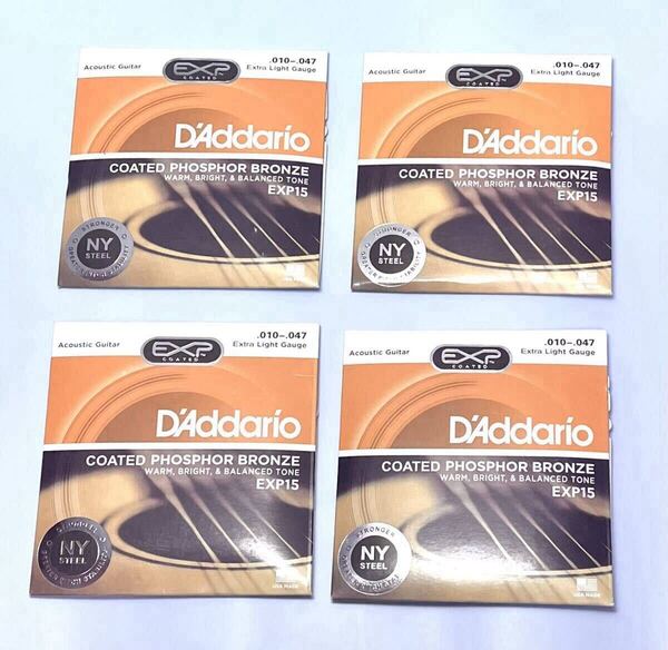 D’A ddario ダダリオ アコースティックギター弦 EXP15 4セット