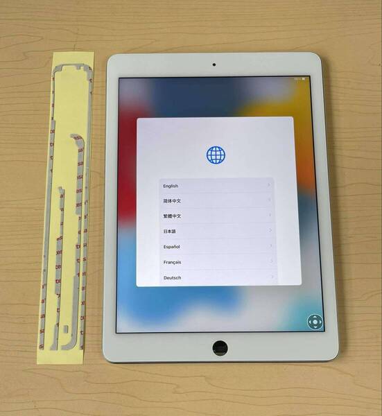iPad Air 2 純正再生品 フロントパネル 画面 液晶 修理 交換 、画面 パネル 交換テープ 付き カラー 白