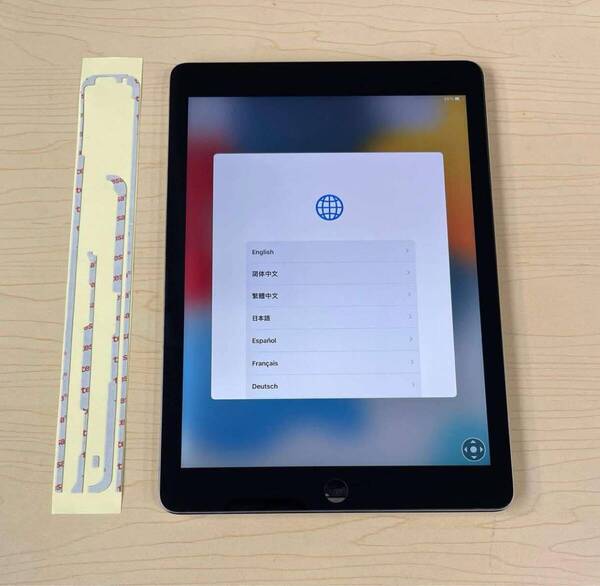 iPad Air 2 純正再生品 フロントパネル 画面 液晶 修理 交換 、画面 パネル 交換テープ 付き カラー 黒