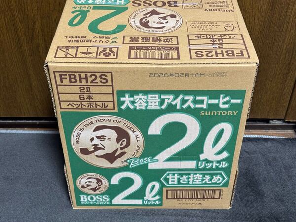 SUNTORY BOSS ボス ホームカフェ 甘さ控えめ 2L ペットボトル コーヒー 6本 大容量アイスコーヒー サントリー