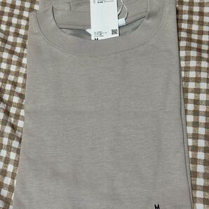 ユニクロ エアリズム コットン オーバーサイズ Tシャツ ライトグレー タグ付きM UNIQLO