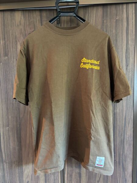 standard california スタンダードカリフォルニア ヘビーコットン ロゴTシャツ ブラウン メンズL