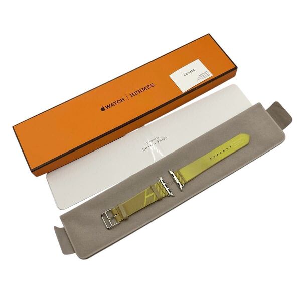 【良品】Apple Watch HERMES アップルウォッチ エルメス ジャンピング シンプルトゥール イエロー ストラップ ナイロンベルト バンド 41mm