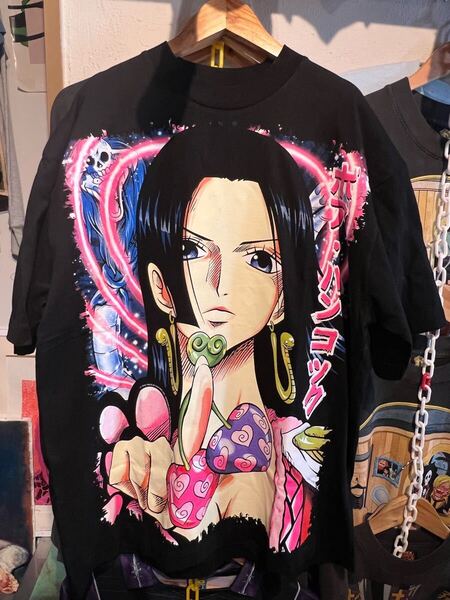 海外限定34枚 ONE PIECE ボア・ハンコック 黒ひげ コビー 手刷り アニメT geeks rule fear of god Dbruze akira 攻殻機動隊