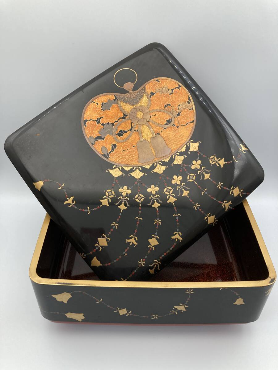 蔵出し品 漆器 時代 金地内金梨地 金蒔絵 文箱