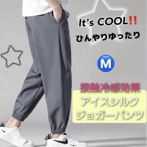 【値下げ中】ひんやり快適!アイスシルク 接触冷感 ジョガーパンツ スポーツ M