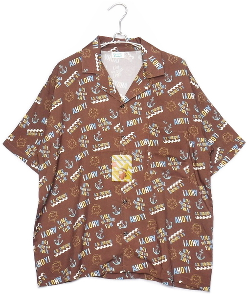 即決■★Curious George★■おさるのジョージ・アロハシャツ:SIZE=L