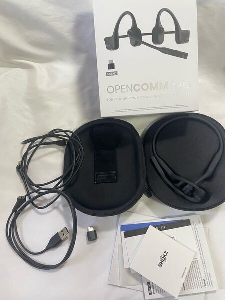 SHOKZ OPENCOMM2 UC usb-c 骨伝導 ワイヤレスイヤホン ビジネス ヘッドセット
