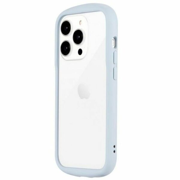 新品 未使用 iPhone 14 Pro スマホ ケース カバー 耐衝撃 ハイブリッドケース 「Cleary」 ライトブルー B1442