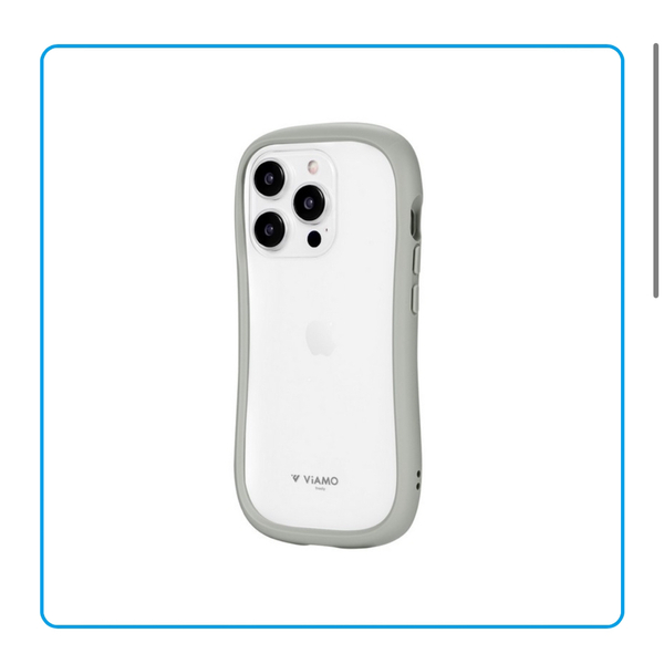【新品】iPhone15 Pro ケース ハイブリッド 耐衝撃 TPU+ガラス ストラップ対応 ライトグレー