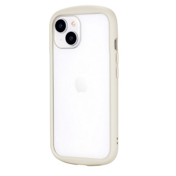 【新品】iPhone 15 / 14 両対応 MagSafe対応 ハイブリッドケース Cleary ミルクホワイト 白