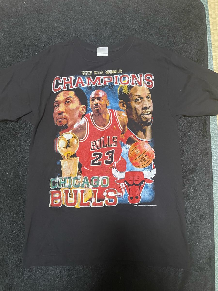 チャンピオン　シカゴブルズ　tシャツ VINTAGE - USA製90sシカゴブルズ NBA チャンピオンリングTシャツ
