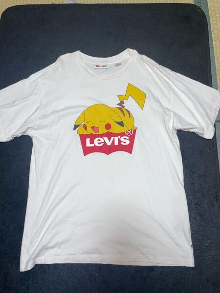 即決 送料無料 リーバイス×ポケモン コラボTシャツ Levi’s ポケットモンスター ピカチュウ Sサイズ ホワイト 白