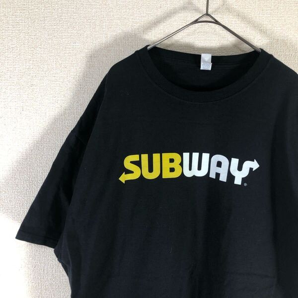 ジャージーズ tシャツ サブウェイ 企業ロゴ アメリカ古着 XL 1508