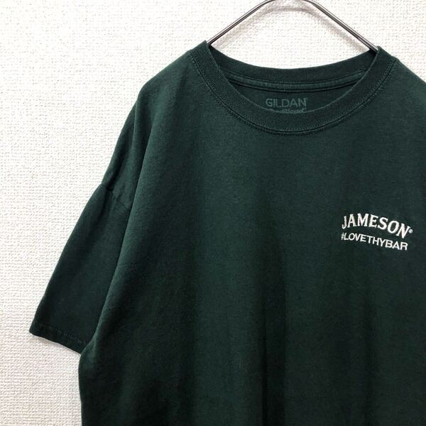 ギルダン tシャツ 刺繍ロゴ ワンポイント アメリカ古着 L 1573