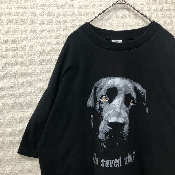 アメリカ古着 tシャツ プリント 犬 アニマル XL 1611