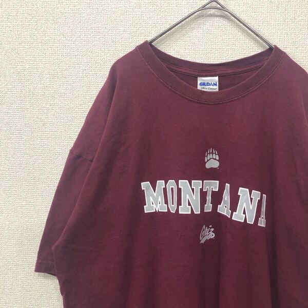 ギルダン tシャツ プリント カレッジ ロゴ アメリカ古着 XL 1633
