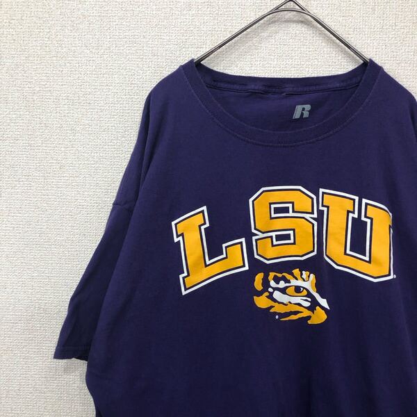 ラッセル tシャツ プリント カレッジ チーム アメリカ古着 L相当 1766
