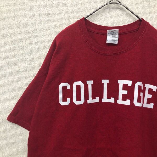 ギルダン tシャツ カレッジ プリント ロゴ アメリカ古着 L 1770
