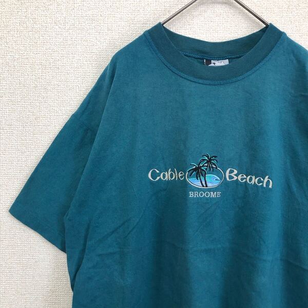 アメリカ古着 tシャツ 刺繍ロゴ ワンポイント S 1819