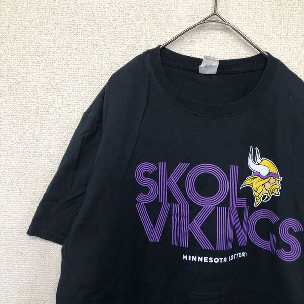 ギルダン tシャツ バイキングス NFL アメリカ古着 L 1887
