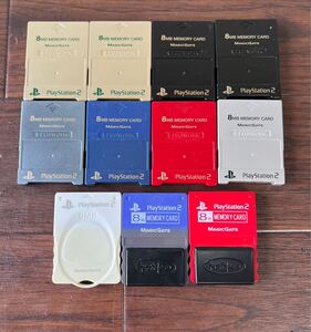 Playstation2 非純正フジワークPS2用 メモリーカード 日本製 プレイステーション2 KEMCO まとめ11個セット 動作未確認 中古