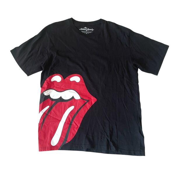 バンドT The Rolling Stones ザ ローリングストーンズ メンズ ビンテージ メンズ Tシャツ 4L ロックT 半袖Tシャツ ブラック