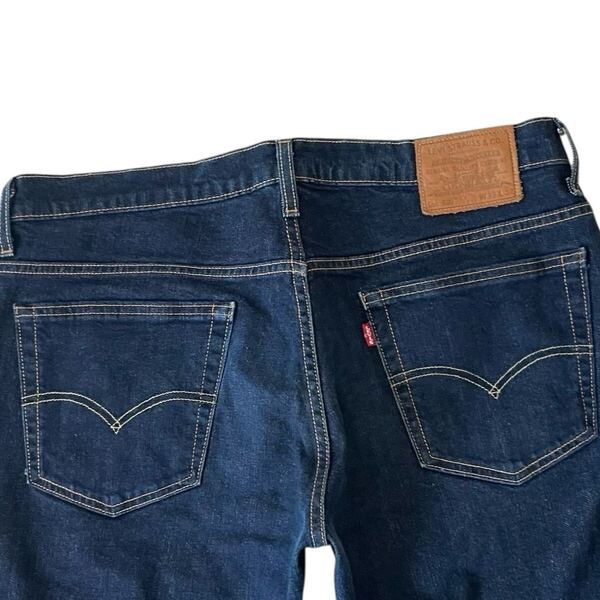 Levi’s PREMIUM 569TM リーバイス プレミアム W34 濃紺 ルーズストレート メンズ ジーパン ストレッチデニム 革パッチ レザーパッチ