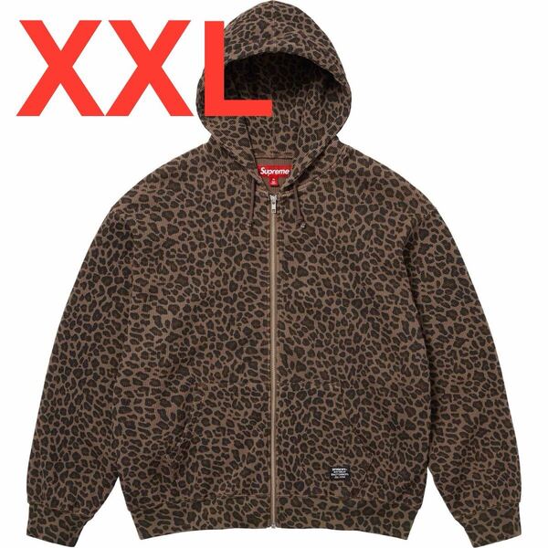 Supreme Hooded Zip Up Thermal Leopard XXL シュプリーム サーマル ジップアップフーディ レオパルド レオパード 2XL 豹柄