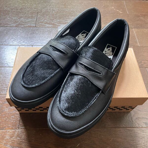 VANS LOAFER ローファー V196CF HL BLACK/BLACK 27.5cm バンズ ヴァンズ ハラコ ブラック
