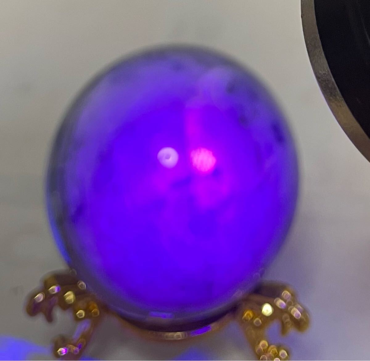 レア　希少　高品質　ハックマナイト　スフィア　天然石 天然石 ハックマナイト スフィア直径49.8ミリ - メルカリ