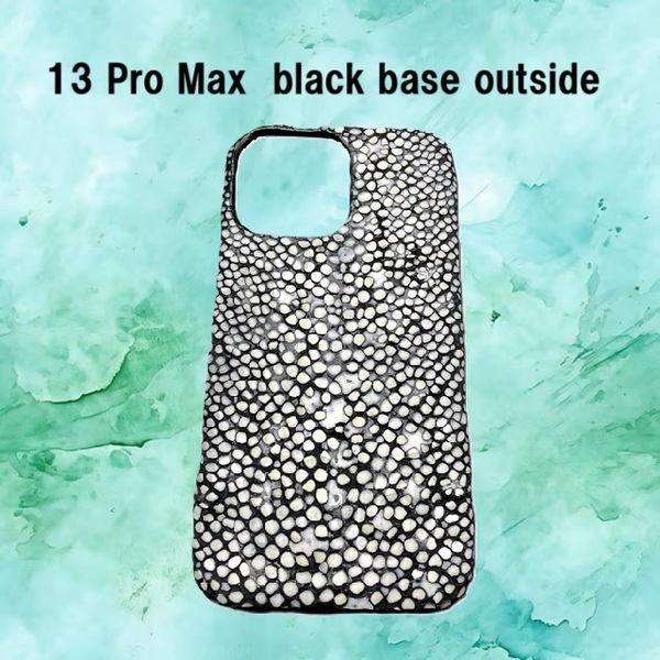 受注生産品 スタースティングレイ iPhone 13 Pro Max 専用 ケース ブラックベース OLOEM-13PROMAX-BK01