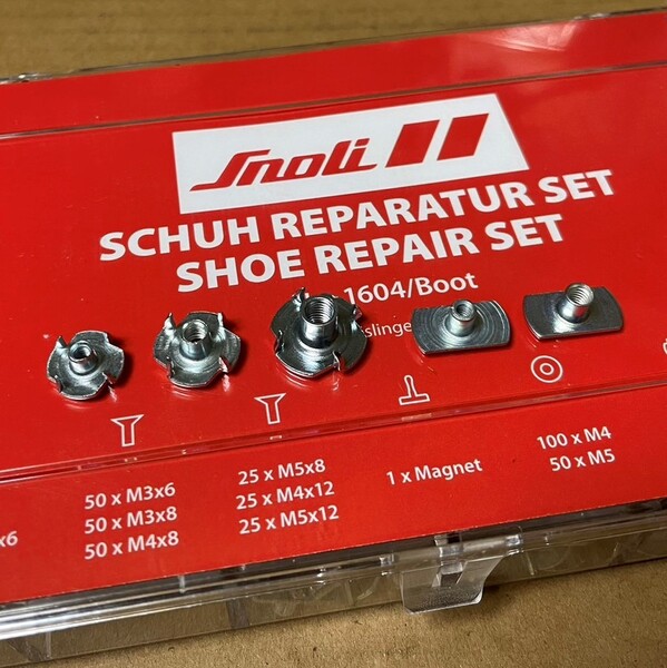 Snoli スキーブーツリペア用特殊ナット 2個セット 【auction by polvere_di_neve】lange nordica head atomic dalbello tecnica