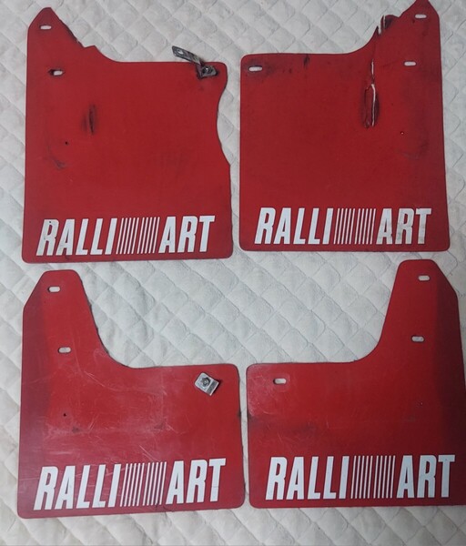 CP9A ラリーアート マッドフラップ 三菱 ランサーエボリューション5 6 RALLIART