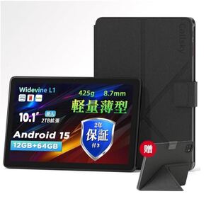 2025新登場はAndroid 15 タブレット 10インチ Wi-Fiモデル ブラック タブレットケース ケース