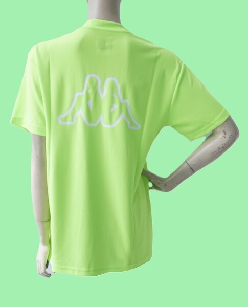 カッパ kp215324 蛍光黄緑 Mサイズ UVカット 吸水速乾 ポリエステル100% 半袖Tシャツ 新品 Kappa