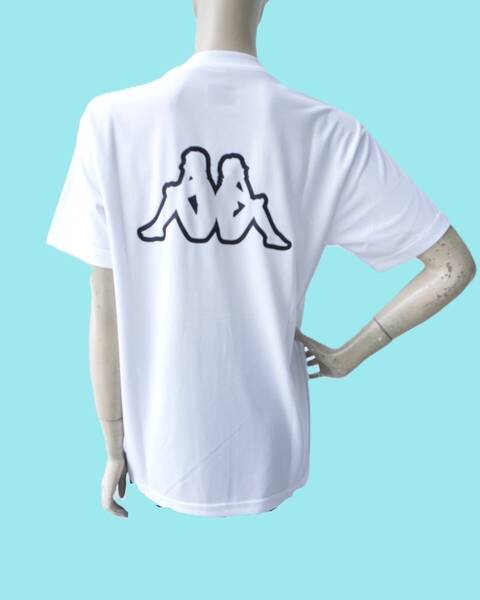 カッパ kp215324 ホワイト LLサイズ UVカット 吸水速乾 ポリエステル100% 半袖Tシャツ 新品 Kappa